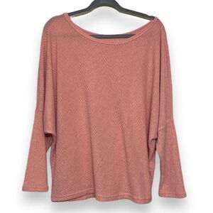 Closed Tight Knit Batwing Scoop Neck Sweater Women’s Size L Striped Loose Fit